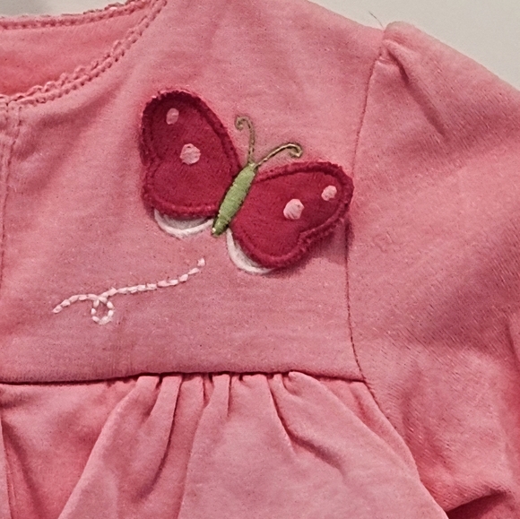 Gymboree Ruffled Cardigan with Butterfly Accent, EUC, Size 3-6 Months - Picture 2 of 3